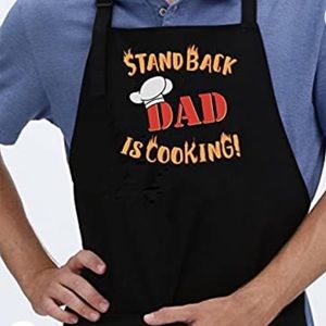 🎁 "Stand Back! Dad is Cooking!" Black Grill Apron